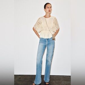 NWT Zara EMBROIDERED TOP